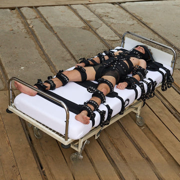 20-teiliges Bett-Fesselset – Schwarz