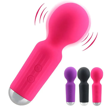 Mini AV Vibrator Zauberstab für Frauen Klitorisstimulator USB wiederaufladbarer tragbarer Silikon-Massager Sexspielzeug für Frauen