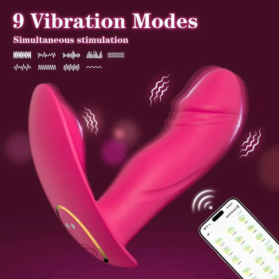 APP Control Tragbarer Dildo Vibrator für Frauen Klitorisstimulator G-Punkt Massager Weiblicher Analdildo Vibrator Sexspielzeug für Erwachsene W250319