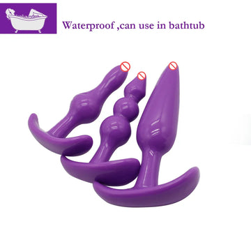 Sexspielzeug Massagegeräte 7-teiliges Set Analplug Vibrator Silikon Anale Frauen-Butt-Plugs Erwachsenenprodukte für Paare Frauen Masturbator
