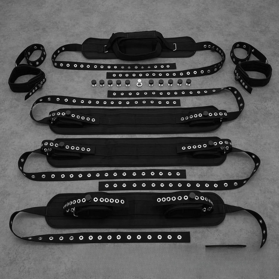9-Point Bed Restraint Set – Black