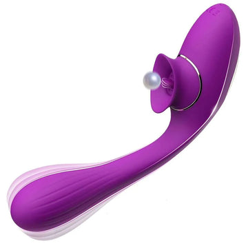 2-in-1 Biegbare Klitorisvibratoren für Frauen, leckender Klitorissauger-Stimulator, Dildo, Sexspielzeug für Erwachsene, weiblicher Masturbator 18