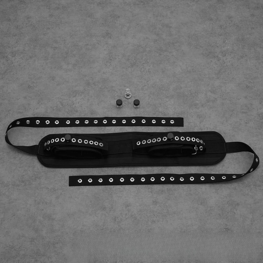 Black Bed Leg Cuff with Connecting Strap