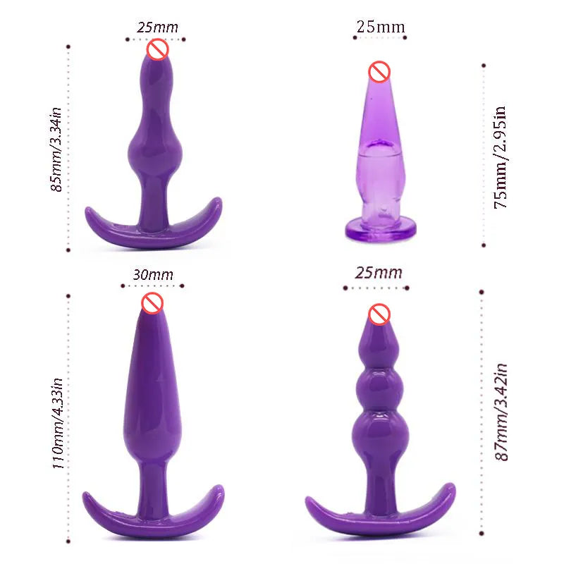 Sexspielzeug Massagegeräte 7-teiliges Set Analplug Vibrator Silikon Anale Frauen-Butt-Plugs Erwachsenenprodukte für Paare Frauen Masturbator