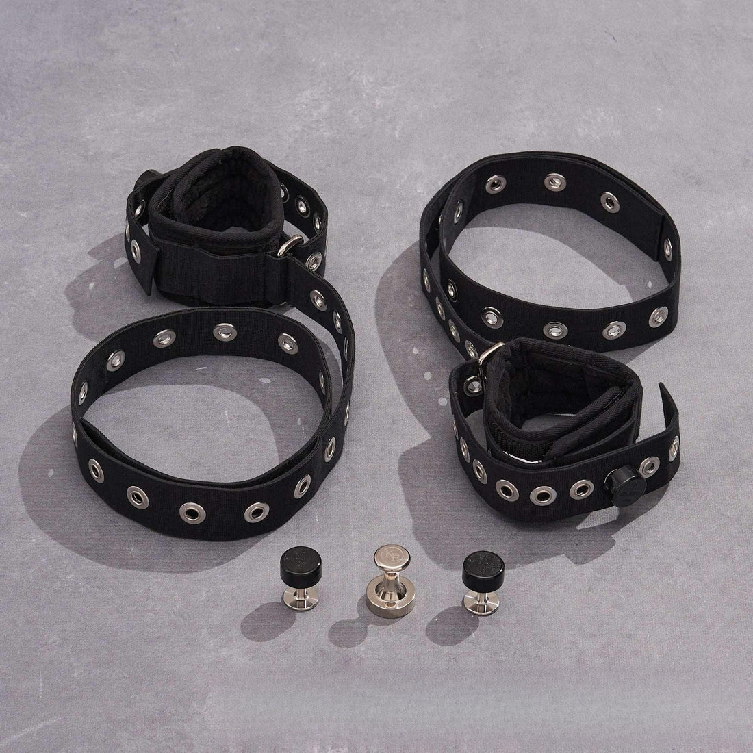 Fußfesseln Bondage 2-teiliges Set Schwarz