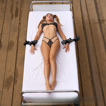Handfesseln Bondage 2-teiliges Set Schwarz