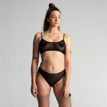 Transparente Dessous Schwarz