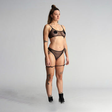 Transparente Dessous-Set