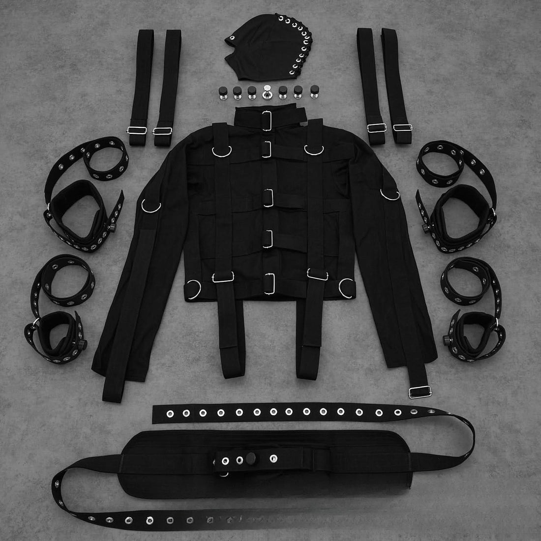 Straitjacket BDSM Set Black