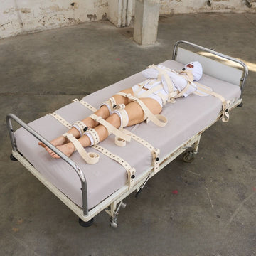 Weißes BDSM Zwangsjacken-Set